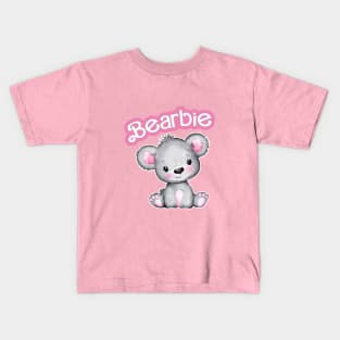 Bearbie Barbie Bear Cute Boy Fun Logo Kids T-Shirt